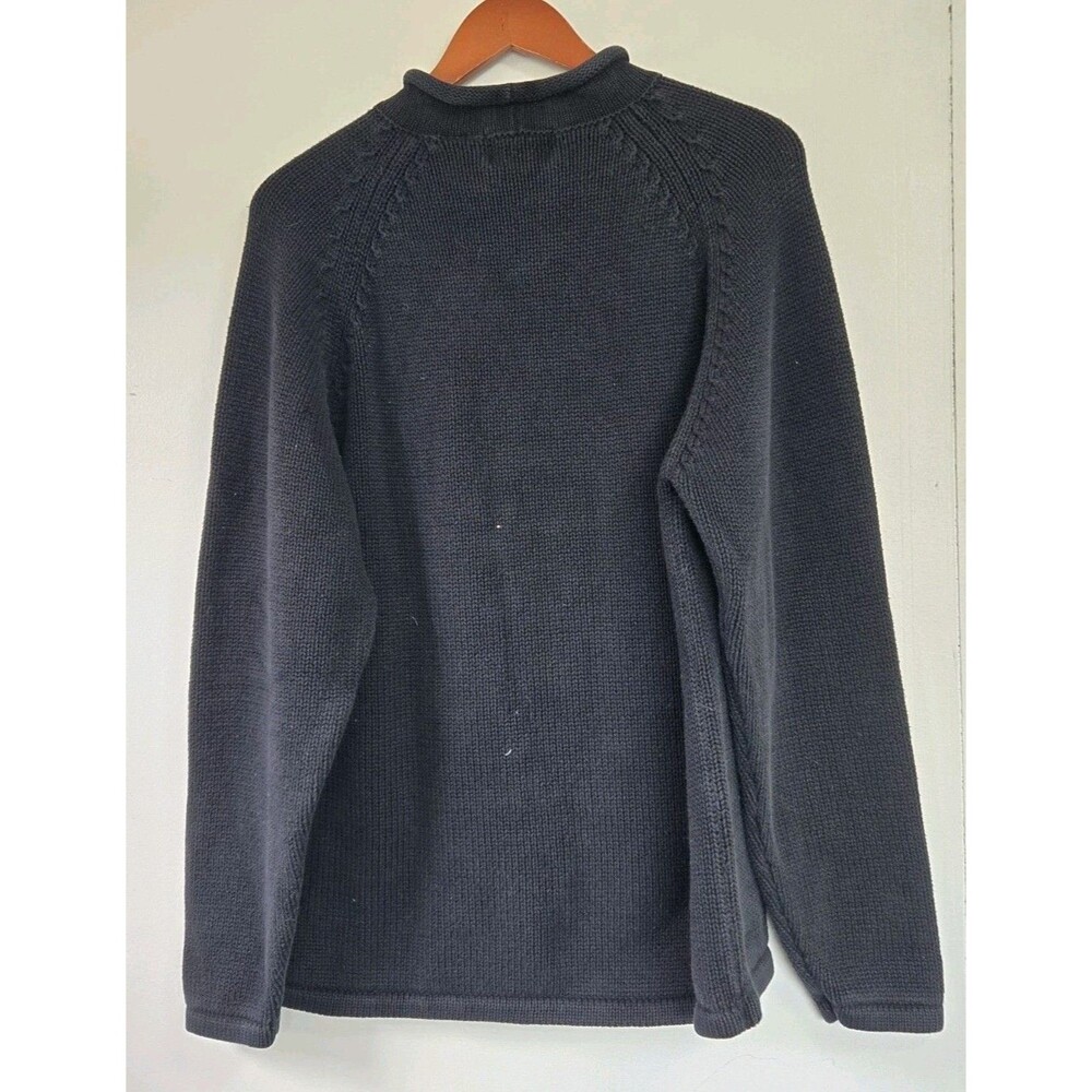 Vintage SKYR Sweatshirt Mens L Sweater Black Roundneck Shirt Cotton - Picture 5 of 7